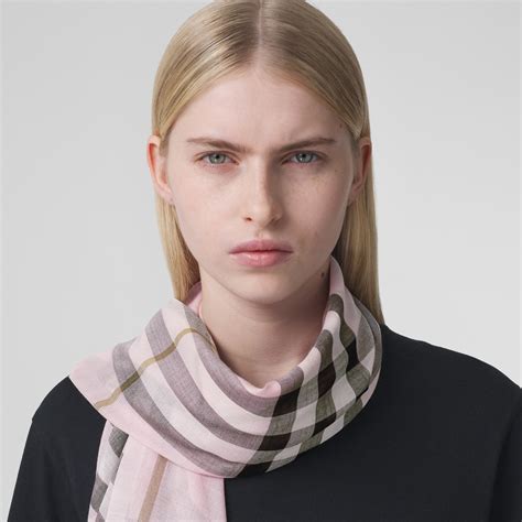 burberry light weight wool silk scarf pink|Burberry silk scarf nordstrom.